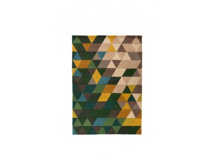 Ručně všívaný kusový koberec Illusion Prism Green/Multi