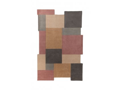 Ručně všívaný kusový koberec Abstract Collage Pastel