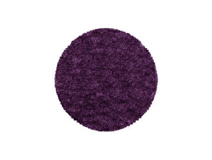 Kusový koberec Fluffy Shaggy 3500 lila kruh