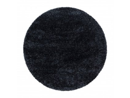 Kusový koberec Brilliant Shaggy 4200 Black kruh