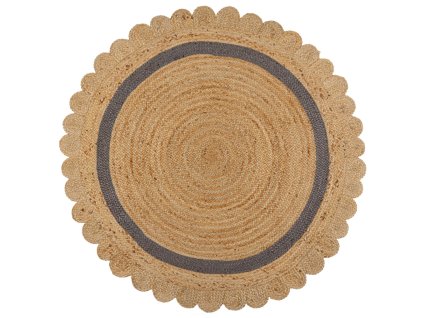 Kusový koberec Grace Jute Natural/Grey kruh