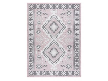 Kusový koberec Sion Sisal Aztec 3007 pink/ecru