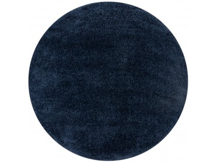 Kusový koberec Shaggy Teddy Navy kruh