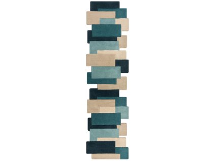 Běhoun Abstract Collage Teal