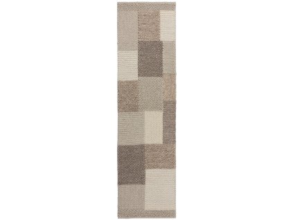 Ručně tkaný běhoun Minerals Patchwork Natural (Rozměry koberců 60x230)