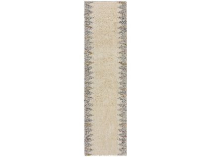 Ručně tkaný běhoun Minerals Border Black/White (Rozměry koberců 60x230)