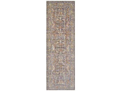 Běhoun Cairo 105589 Luxor Grey Multicolored – na ven i na doma (Rozměry koberců 80x200)