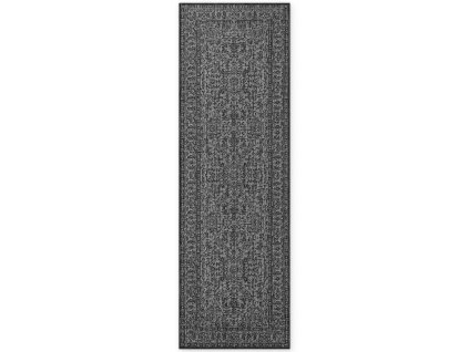 Běhoun Duet Kona 106248 Black/White - na ven i na doma (Rozměry koberců 80x250)