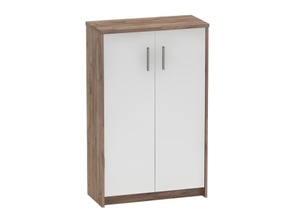 Kancelářská skříňka JOHAN kraft dunkel/bílá