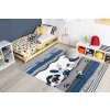 Dětský kusový koberec Petit Farm animals blue