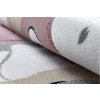 Dětský kusový koberec Petit Flamingos hearts cream