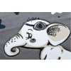 Dětský kusový koberec Petit Elephant stars grey kruh