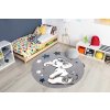 Dětský kusový koberec Petit Elephant stars grey kruh