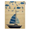 Dětský kusový koberec Petit Sail boat gold