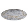 Kusový koberec Emerald 1022 grey and gold kruh