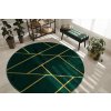 Kusový koberec Emerald geometric 1012 green and gold kruh
