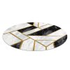 Kusový koberec Emerald 1015 black and gold kruh