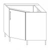 Spodní rohová skříňka SR90x90/P EKO PLUS