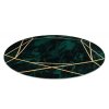 Kusový koberec Emerald 1022 green and gold kruh