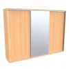 Šatní skříň FLEXI 3 se zrcadlem
