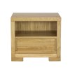 Noční stolek CLASSIC dub s policí a zásuvkou