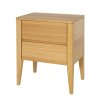 Noční stolek RETRO buk úzký se 2 zásuvkami