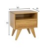 Noční stolek EDNA buk