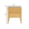 Noční stolek RETRO buk se 2 zásuvkami