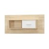 Visící skříňka 1D, bílá/dub sonoma, TEYO
