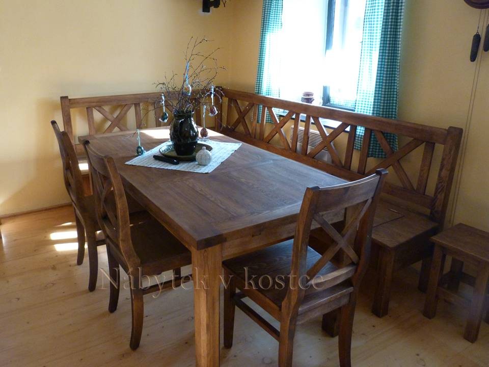 Jídelní set MEXICANA v tmavém dubu