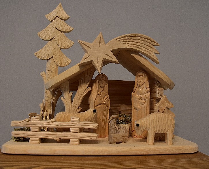 Vyřezávané dřevěné vánoční betlémy, dokonalá vánoční dekorace