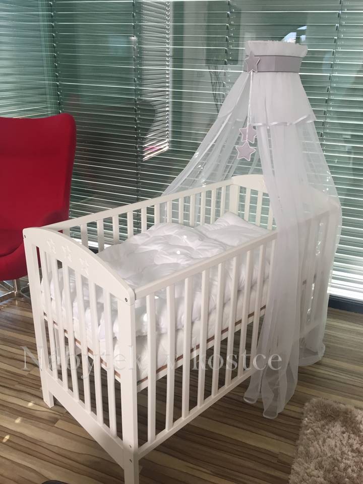 Dětská postýlka Lena v bílé barvě