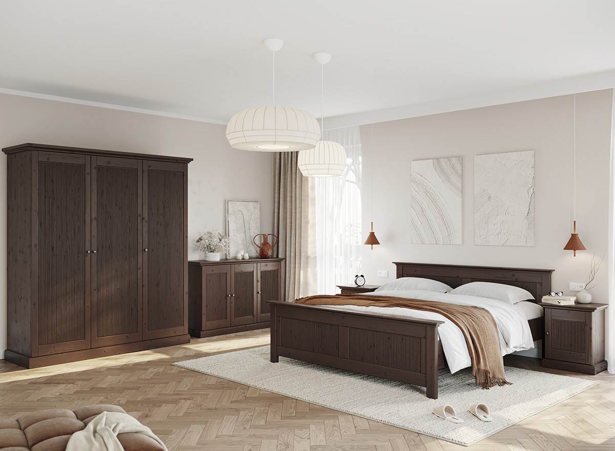 Kolekce ROSITA z borovicového masivu: Klid, vůně dřeva a stylový design do vaší ložnice