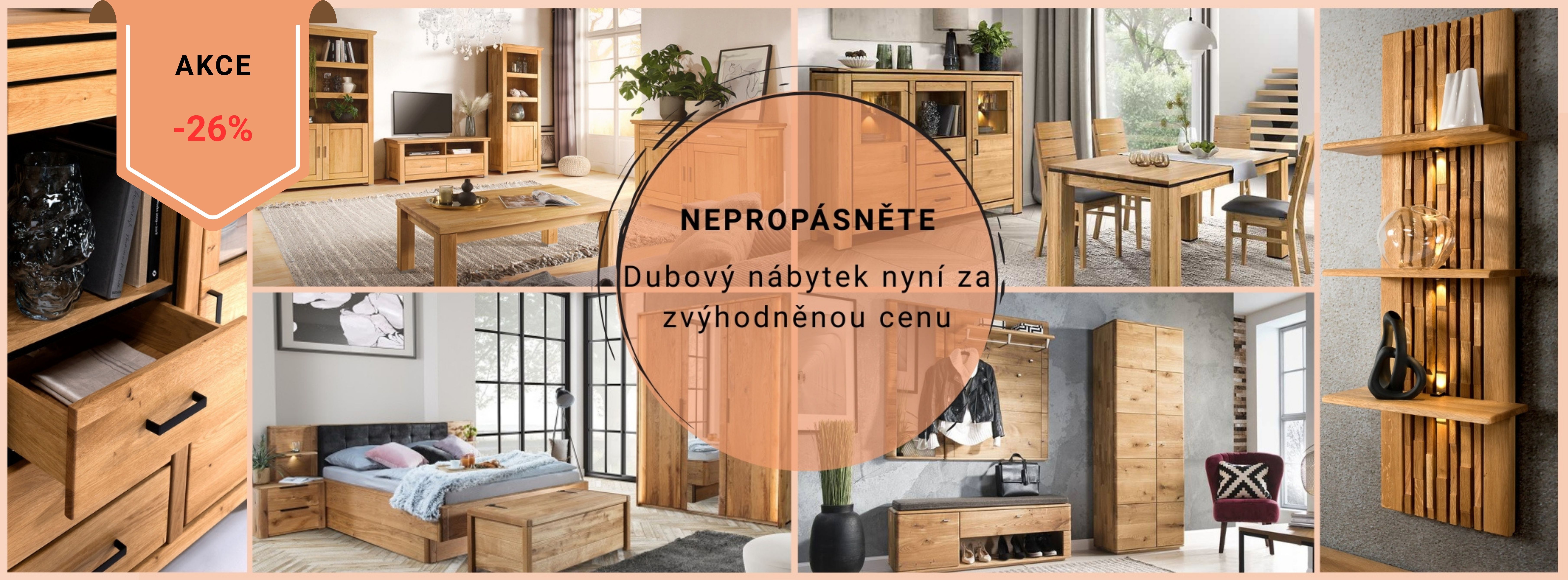 Dubový nábytek AKCE