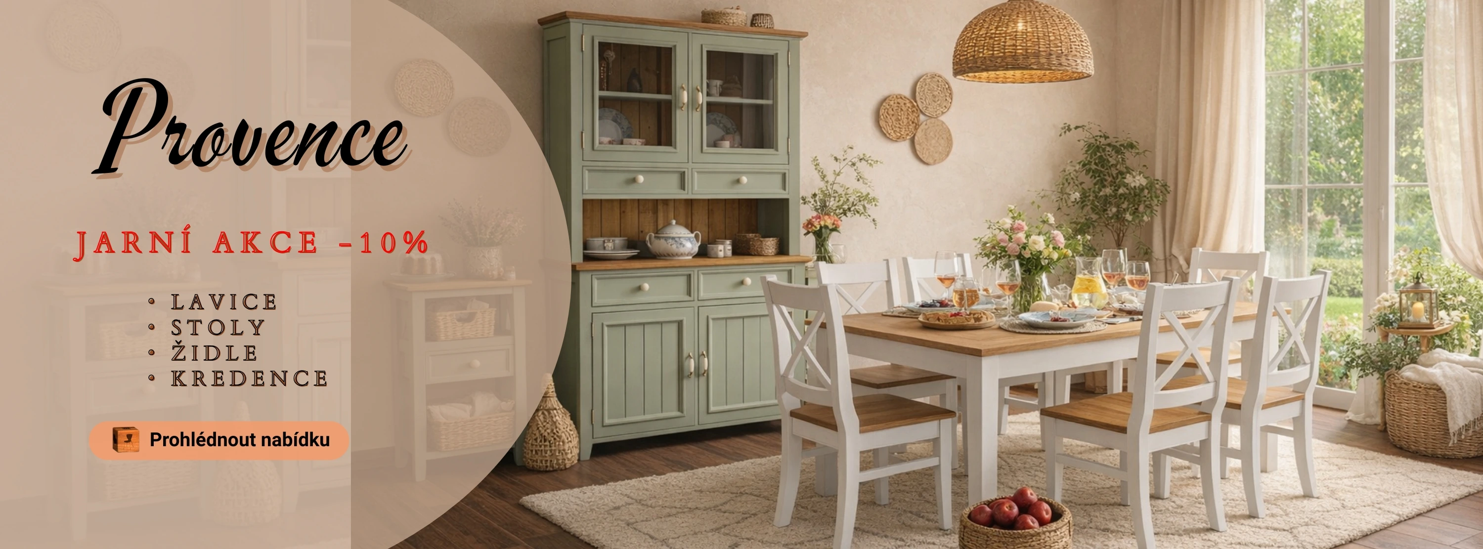 Jarní akce na nábytek Provence