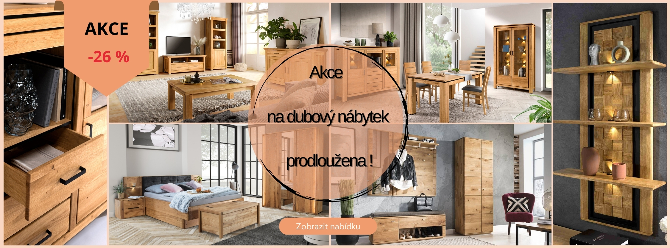 Dubový nábytek AKCE