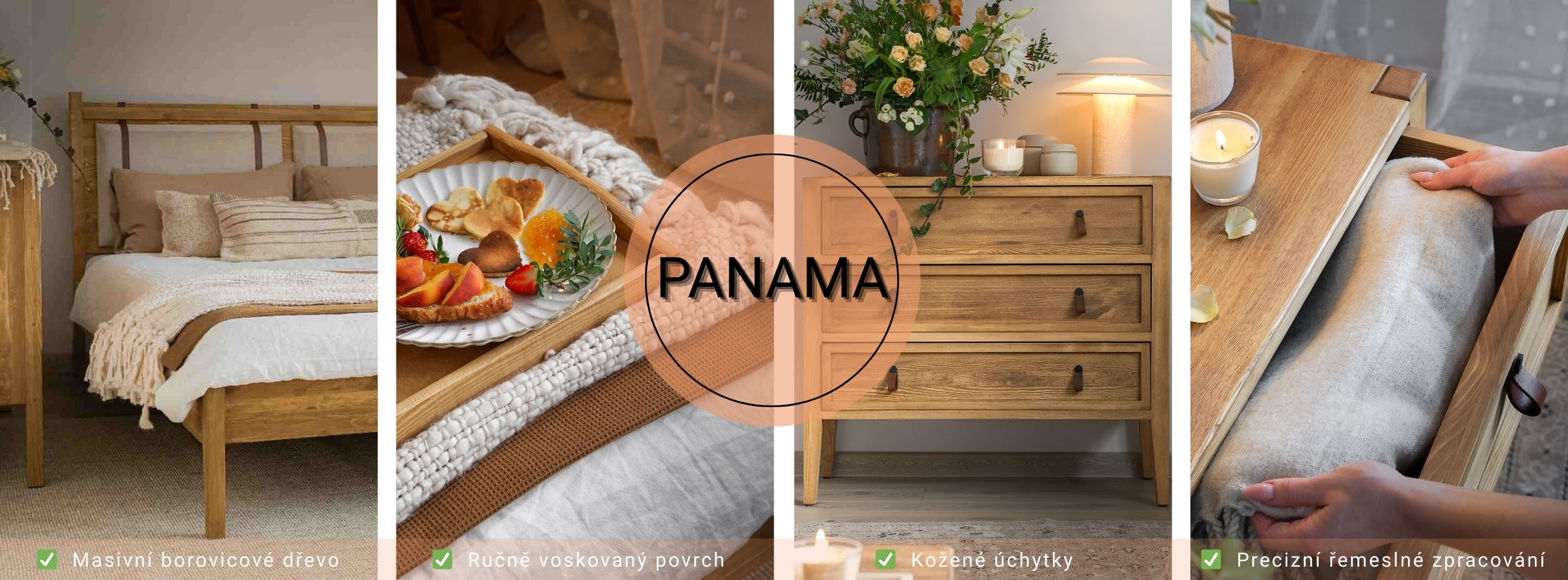 Voskovaný nábytek panama