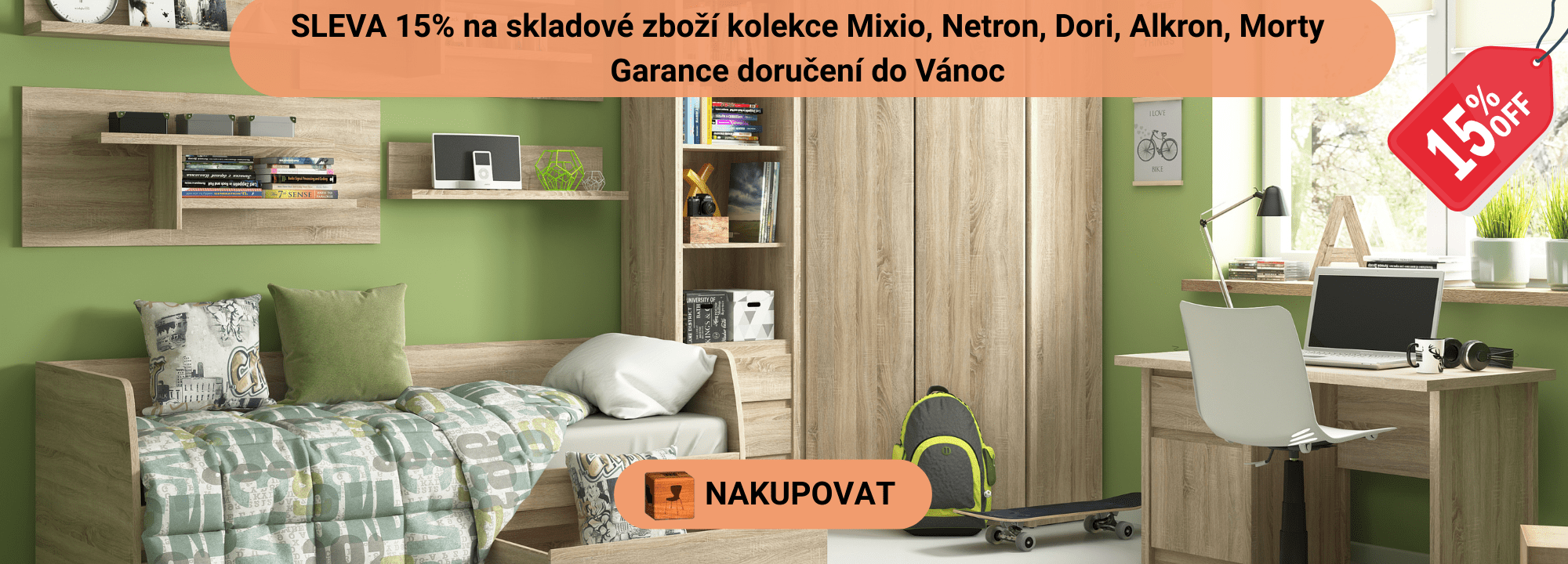 Víkendová sleva 15% na skladové zboží