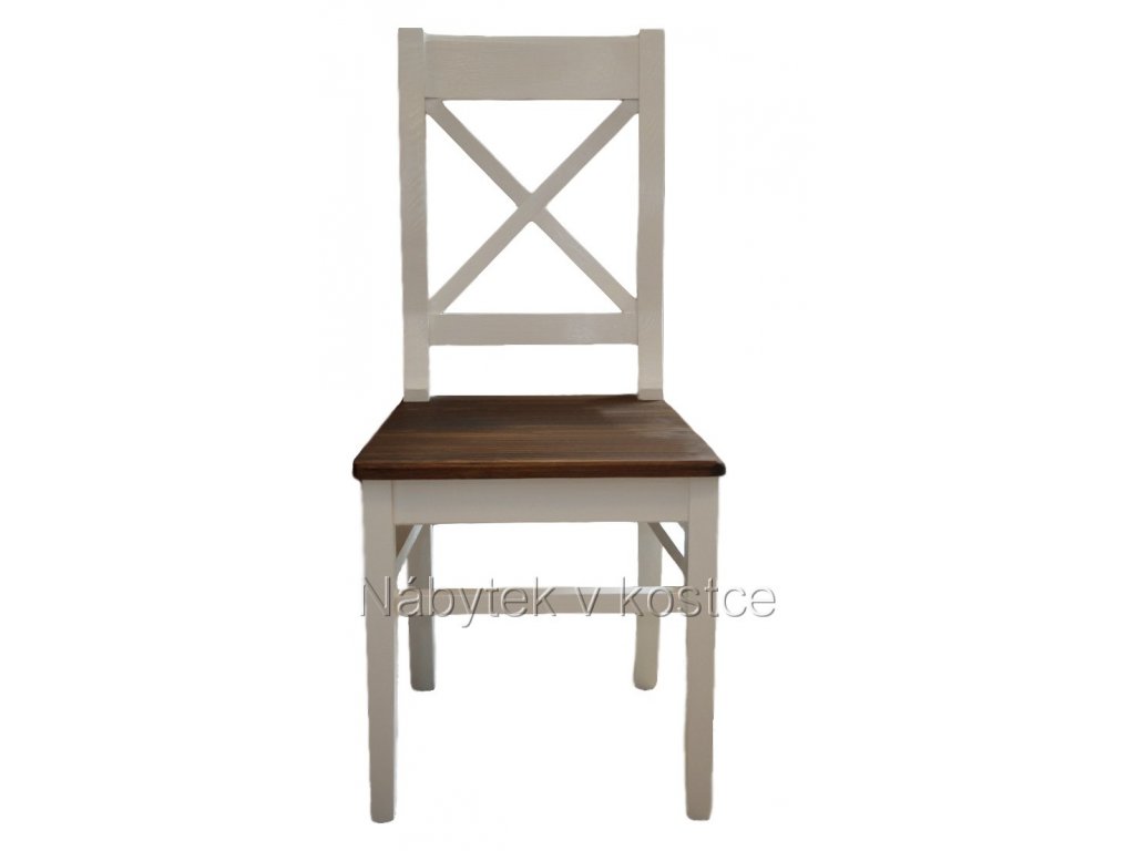 Rustikální židle SWEET HOME SIL25 (Barevné provedení Bílá - ořech lak)