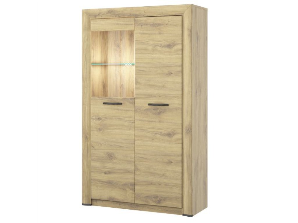 SAPRIO nízká vitrína 1d1w dub navara