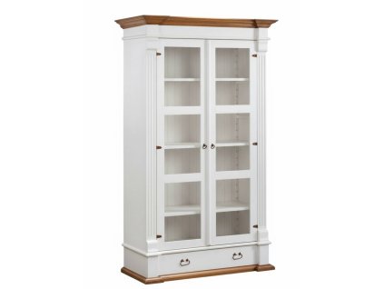 bílá rustikální vitrína