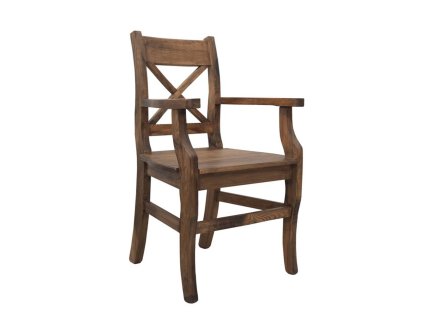 dřevěná jídelní židle s područkami