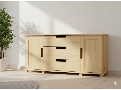 Kombinovaná komoda z masivu FELIX Z4 140x80 cm
