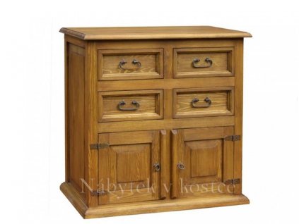 rustikální masivní komoda