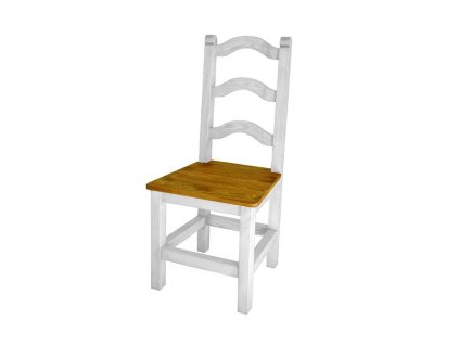 Rustikální židle WHITE HOME SIL01 (Barevné provedení Bílý vosk K17 -  tmavý vosk K02)
