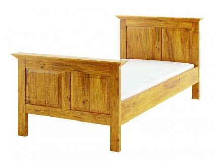 Rustikální postel CORDOBA ACC02 rošt ZDARMA (Barevné provedení Tmavý vosk K02, Rozměry postele 90 x 200 cm)