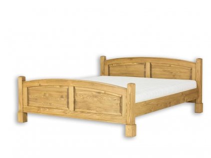 Rustikální postel CORDOBA ACC05 rošt ZDARMA (Barevné provedení Tmavý vosk K02, Rozměry postele 90 x 200 cm)