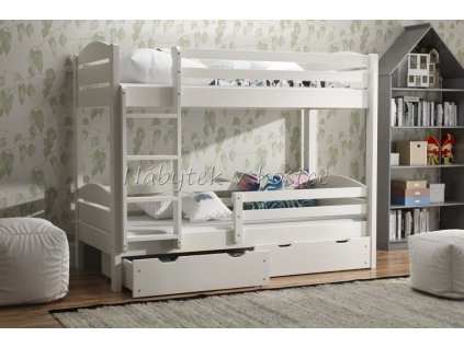 Dětská patrová postel PETR Bis bílá