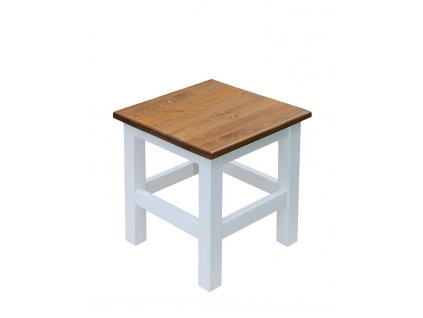 dřevěný taburet z masivního dřeva