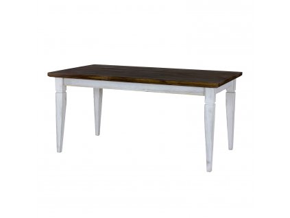 Rustikální jídelní stůl KOLMAR 160x90 cm (Barevné provedení Bílý vosk K17 -  tmavý vosk K02)